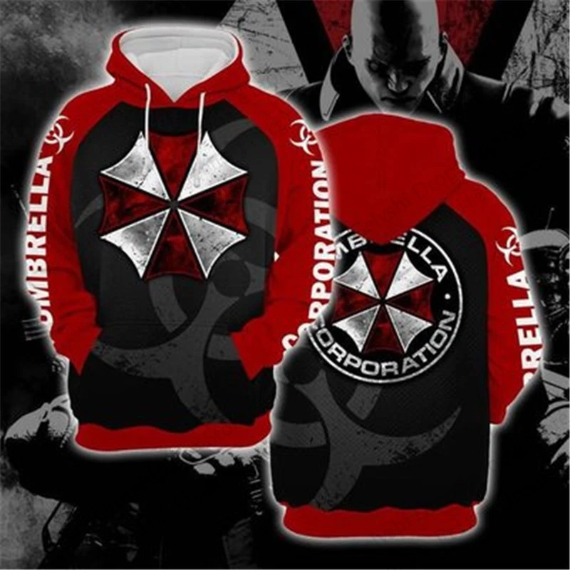 Tv Series Resident Evil 3d Print Hoodie Men Women Fashion Hoodie Sweatshirt Outwear Coat Men Hoodies Winter Clothes Sportwear