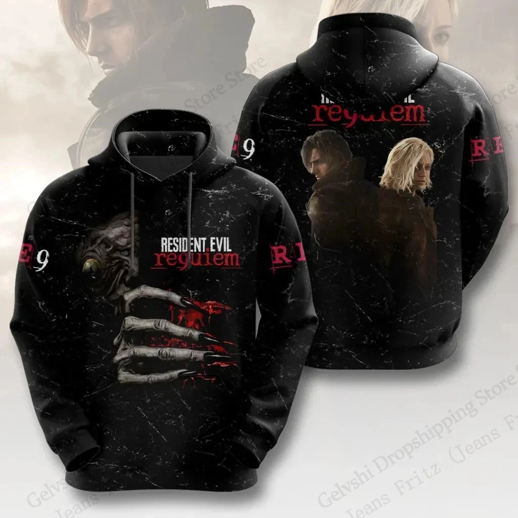 Tv Series Resident Evil 3d Print Hoodie Men Women Fashion Hoodie Sweatshirt Outwear Coat Men Hoodies Winter Clothes Sportwear