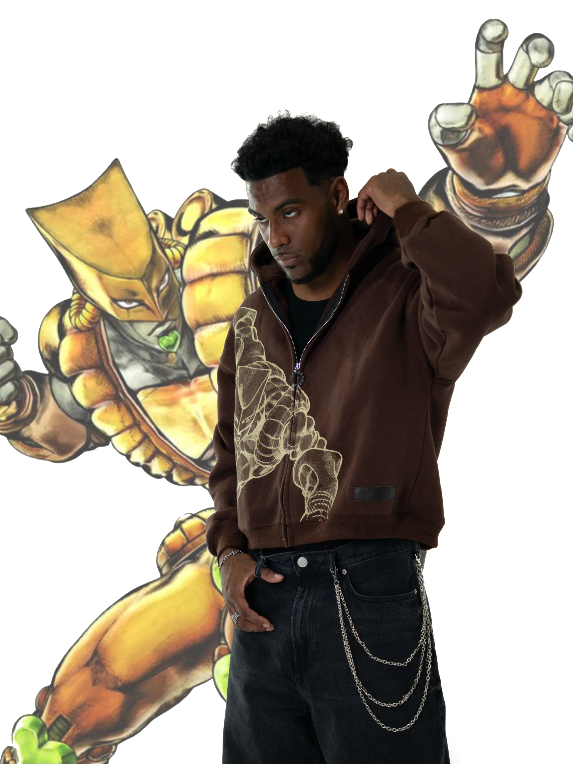 Harajuku Jojo Bizarre Adventure Hoodies Women DIO Zip Up Anime Hoodie Hip Hop Couples Y2k Street Sweatshirt Men Clothing