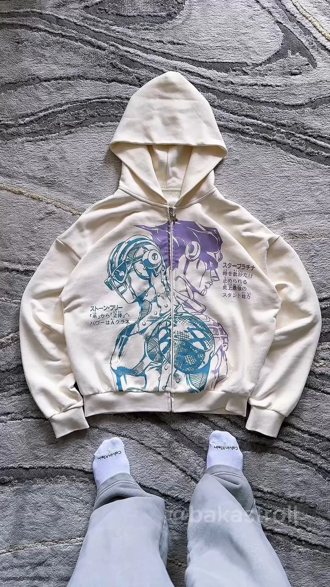 Harajuku Jojo Bizarre Adventure Hoodies Women DIO Zip Up Anime Hoodie Hip Hop Couples Y2k Street Sweatshirt Men Clothing