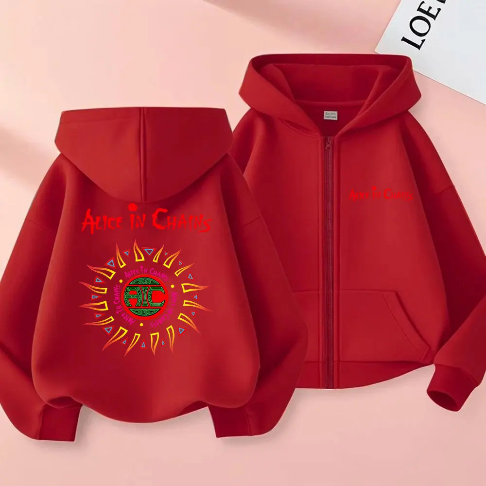 Rock Band Alice in Chains Graphic Zipper Hoodie Men Women Retro Gothic Punk Zip Up Jacket Coat Unisex Classic Oversized Hoodies