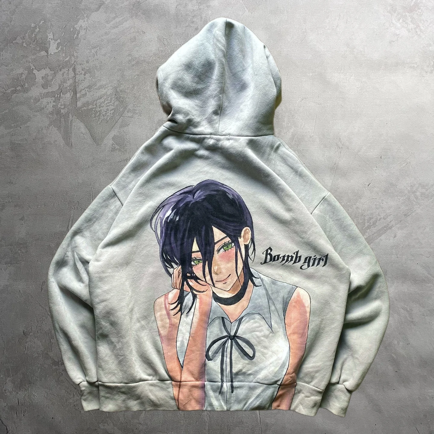 DENJIxREZE hoodies grey y2k chainsawman pullover streetwear top harajuku oversized sweatshirt zipper hoodie women men clothes