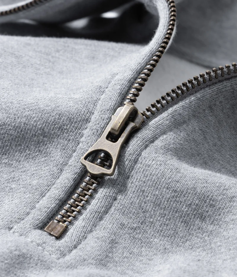 Ok4501 Men'S Sweatshirts Spring Autumn Simple Fashion Zipper Lapel Solid Color Good Quality Heavyweight 450g Male Pullovers Tops