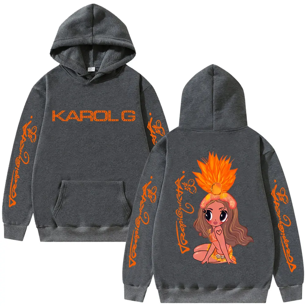 Karol G Tropicoqueta 2025 Hoodie Men Women Fashion Pop Music Sweatshirt Unisex Casual Fleece Cotton Oversized Hoodies Pullover