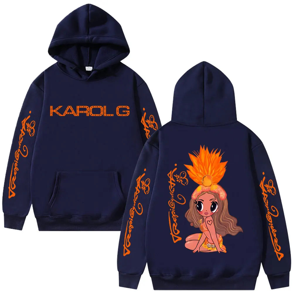 Karol G Tropicoqueta 2025 Hoodie Men Women Fashion Pop Music Sweatshirt Unisex Casual Fleece Cotton Oversized Hoodies Pullover