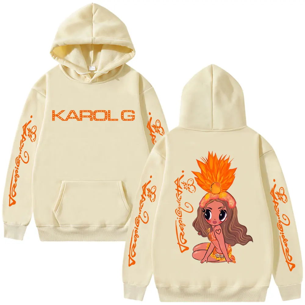 Karol G Tropicoqueta 2025 Hoodie Men Women Fashion Pop Music Sweatshirt Unisex Casual Fleece Cotton Oversized Hoodies Pullover