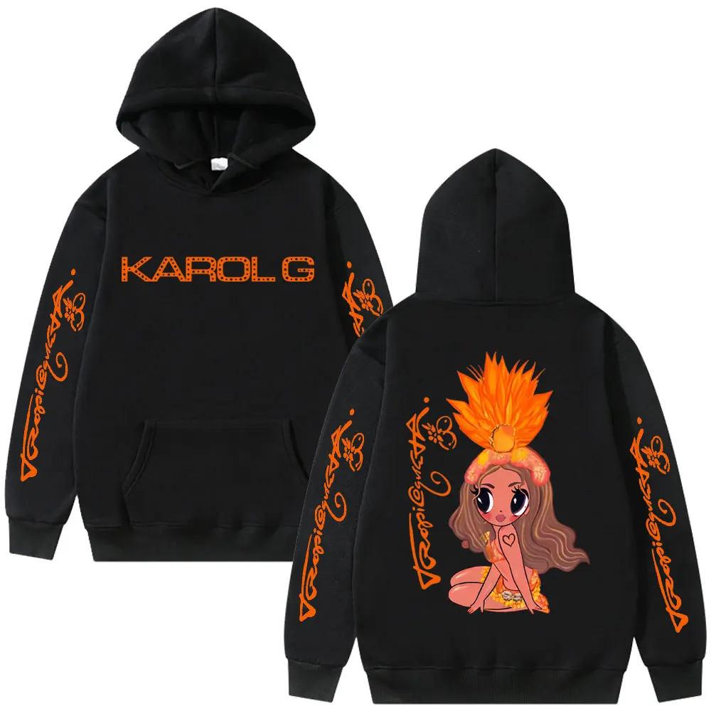 Karol G Tropicoqueta 2025 Hoodie Men Women Fashion Pop Music Sweatshirt Unisex Casual Fleece Cotton Oversized Hoodies Pullover