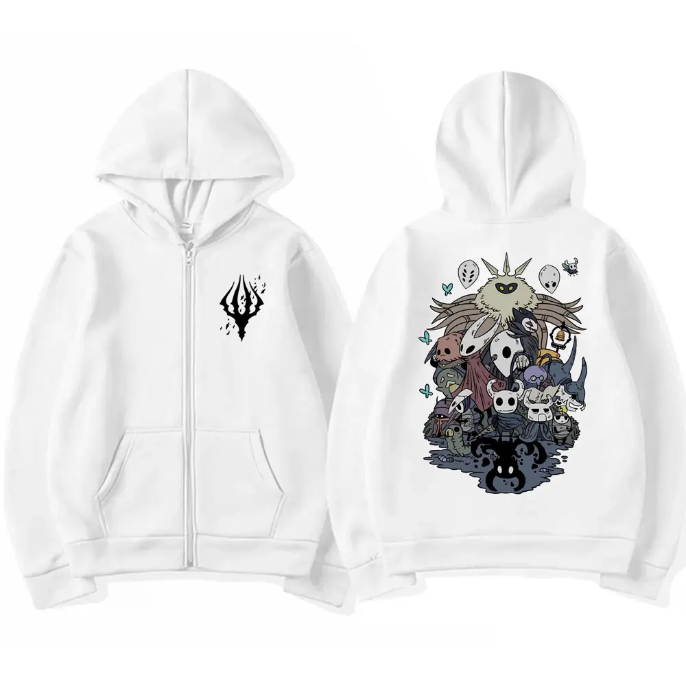 Game Hollow Void Hollow Knight Zipper Hoodie Mens Fashion Hooded Sweatshirt All-match Men Women Anime Black Loose Zip Up Jacket