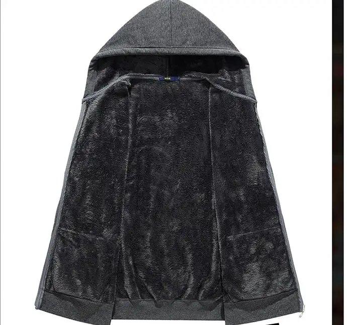 2026 New Autumn Winter Jacket Men Hoodie Velvet Thick Pure Cotton Solid Color Warm And Soft Ladies Zipper Coat Casual Sweatshirt
