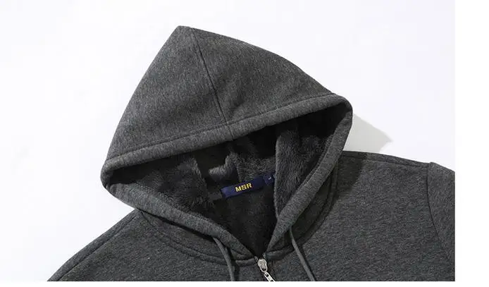 2026 New Autumn Winter Jacket Men Hoodie Velvet Thick Pure Cotton Solid Color Warm And Soft Ladies Zipper Coat Casual Sweatshirt