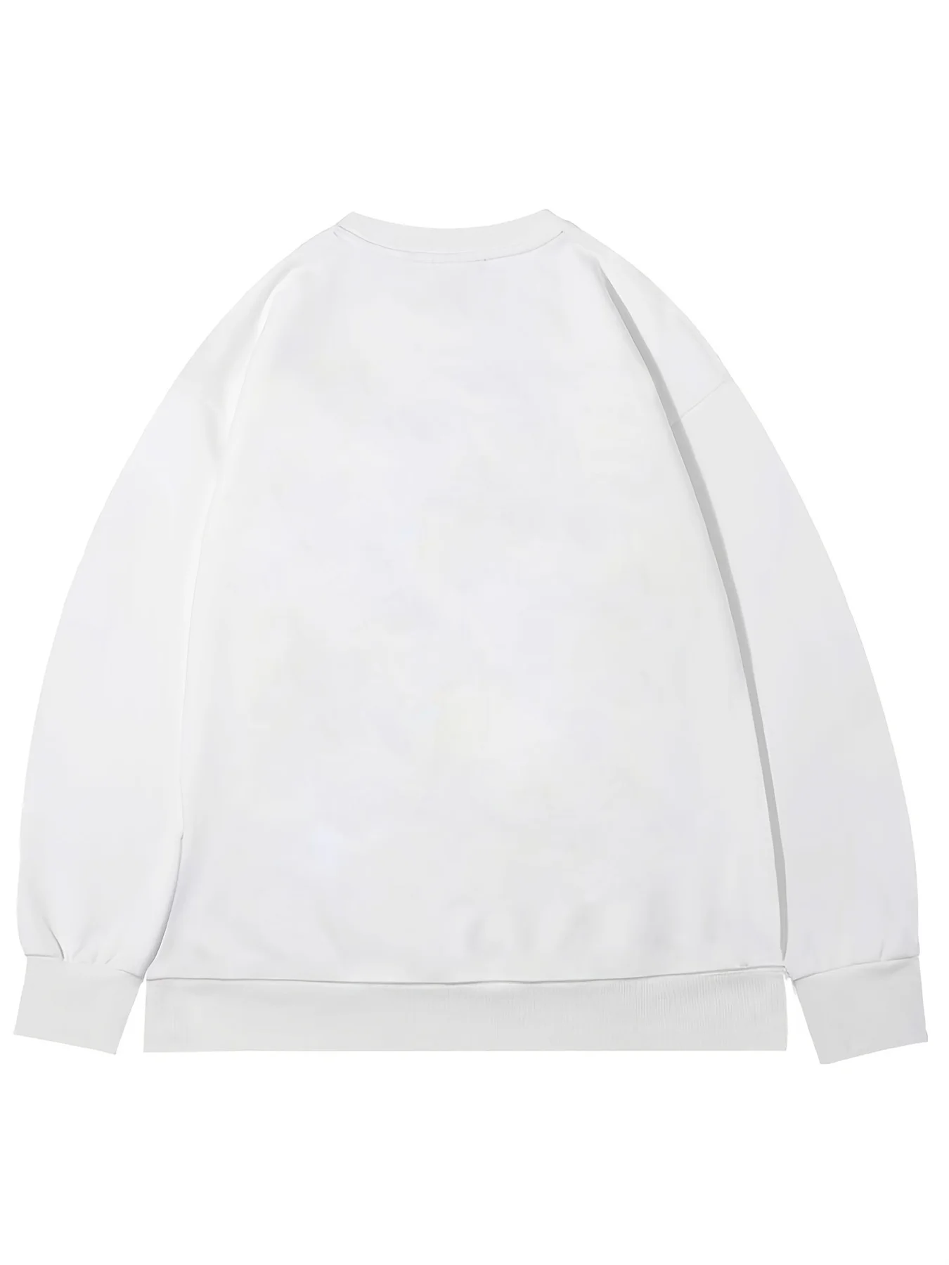 Men's Autumn and Winter Fashionable Casual Loose Futune Letter Graphic Printed Long Sleeved Round Neck Sweatshirt