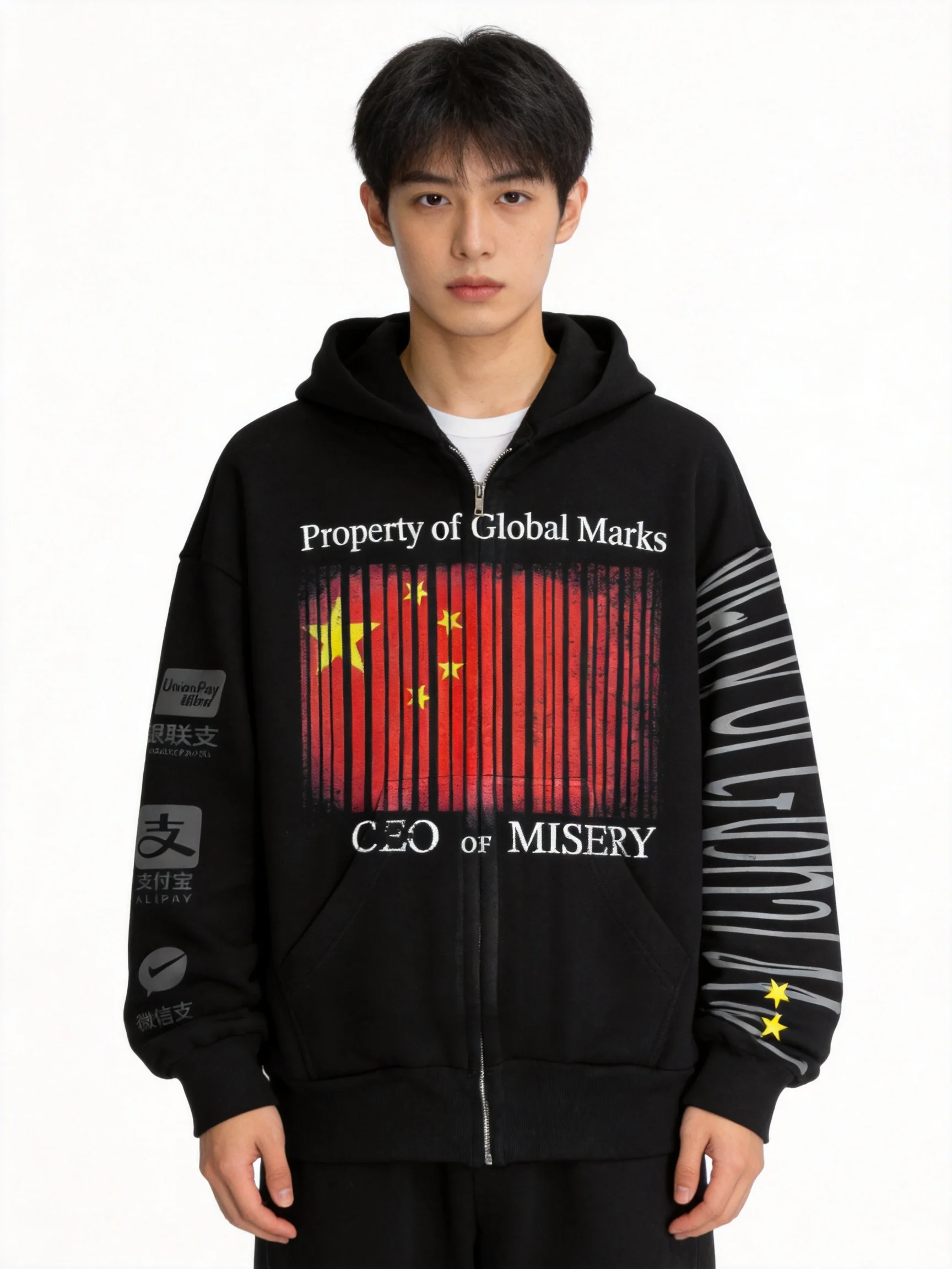 Hip Hop Grunge Chinatown Hoodies Women Streetwear Sweatshirt Tops Harajuku Casual Goth Oversized Hoodie Men Clothing Y2k Clothes
