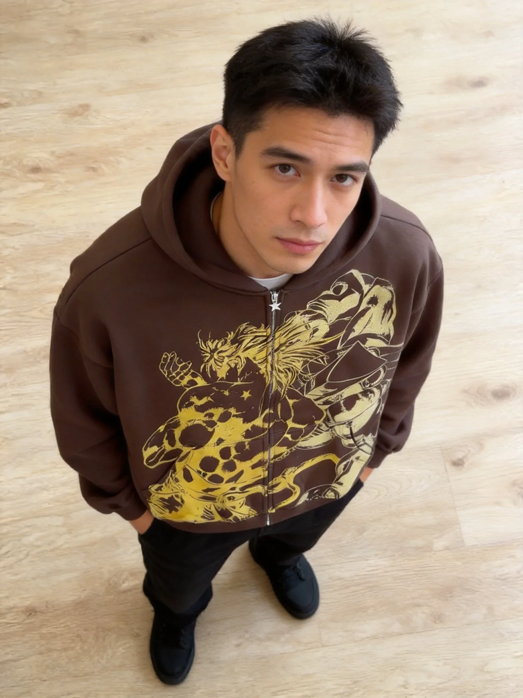 Jojo Bizarre Adventure Hoodies Women Steel Zip Anime Hoodie Harajuku Streetwear Pullover Sweatshirt Y2k Anime Men Clothing