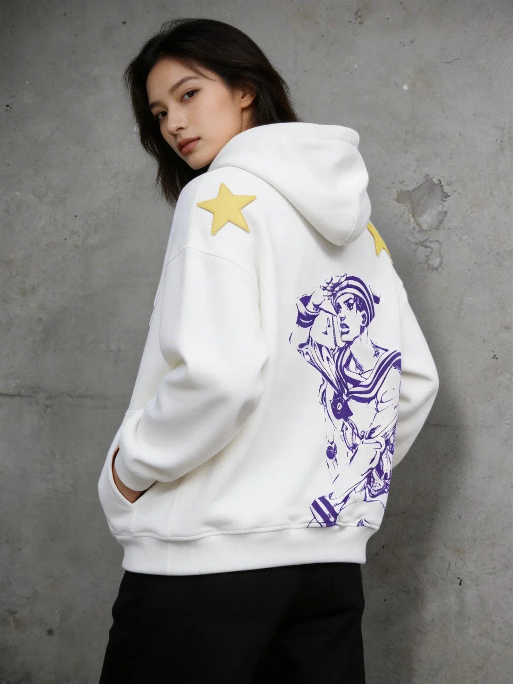Jojo Bizarre Adventure Hoodies Women Steel Zip Anime Hoodie Harajuku Streetwear Pullover Sweatshirt Y2k Anime Men Clothing