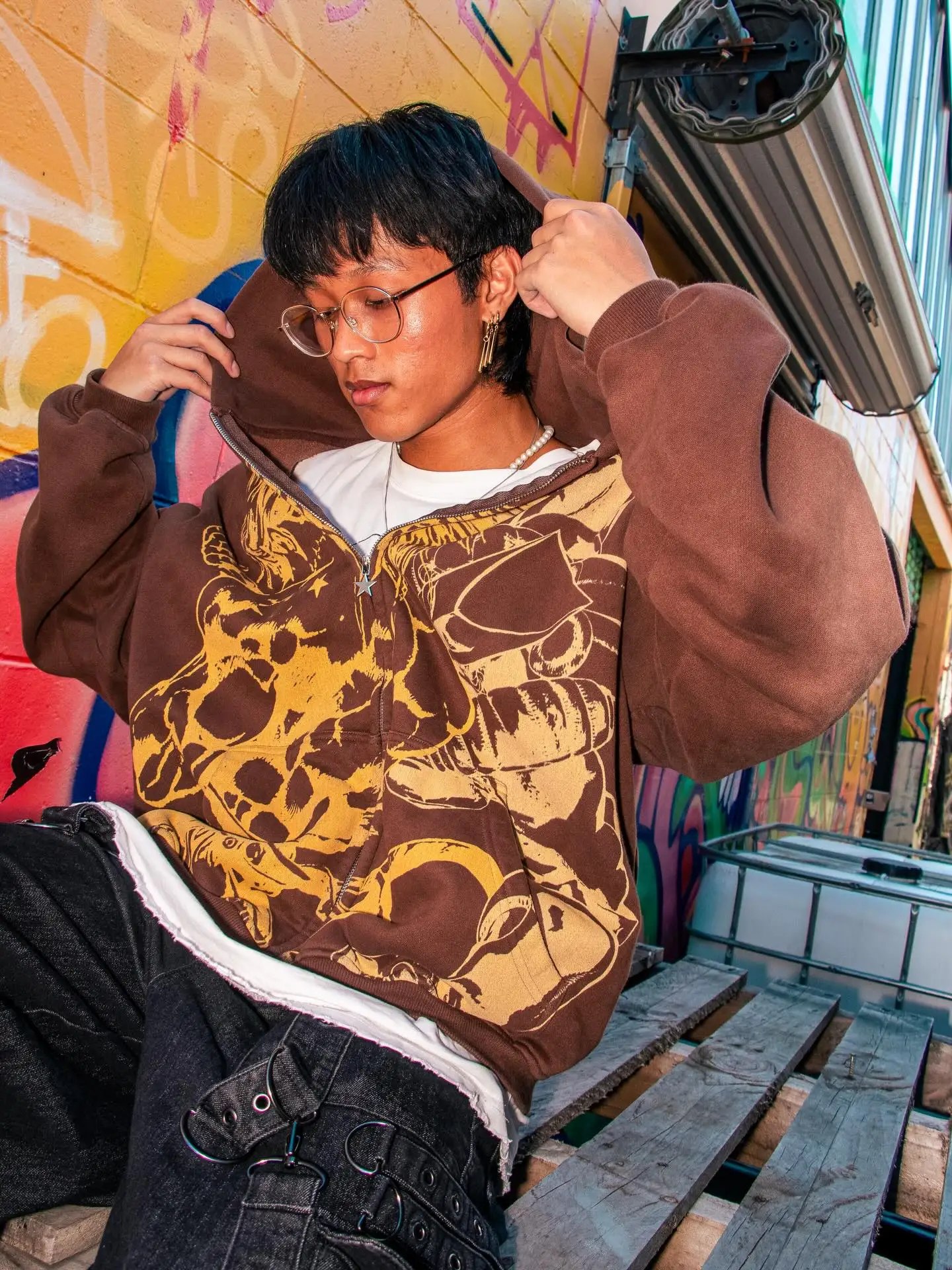 Jojo Bizarre Adventure Hoodies Women Steel Zip Anime Hoodie Harajuku Streetwear Pullover Sweatshirt Y2k Anime Men Clothing