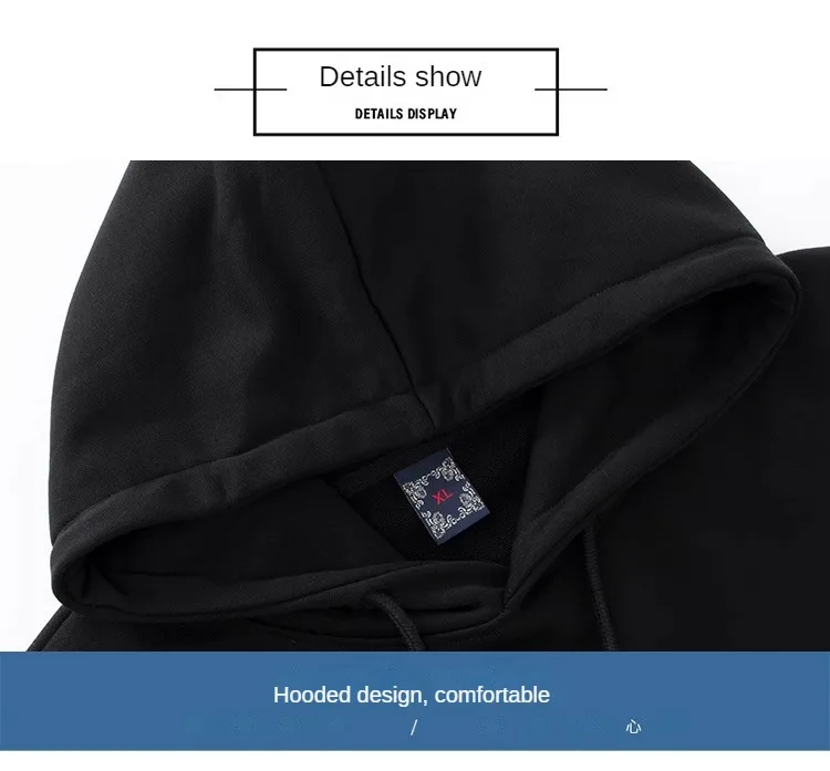 Vintage Hoodies Men Dragon Embroidery Hoodies Women Hip Hop Hooded Sweatshirt Chinese Streetwear Hoody Cotton Fleece Pullover