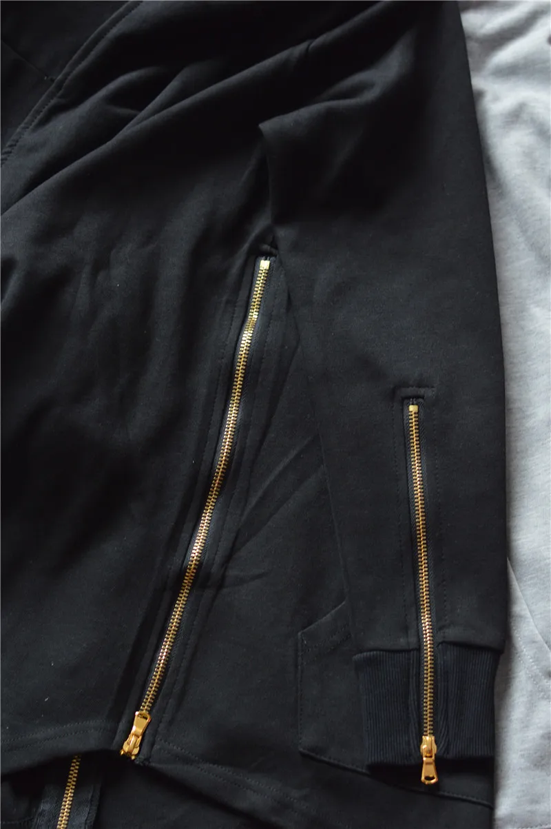 2026 Brand New Mens Hoodies Sweatshirts Streetwear Hip Hop Long Zipper Sweatshirt Cut Extended Men Hoody Sweatshirts For Male