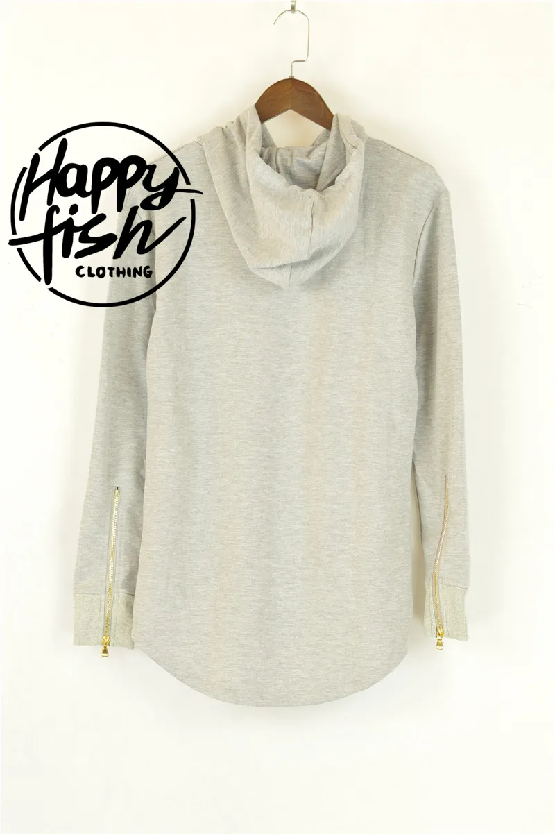 2026 Brand New Mens Hoodies Sweatshirts Streetwear Hip Hop Long Zipper Sweatshirt Cut Extended Men Hoody Sweatshirts For Male
