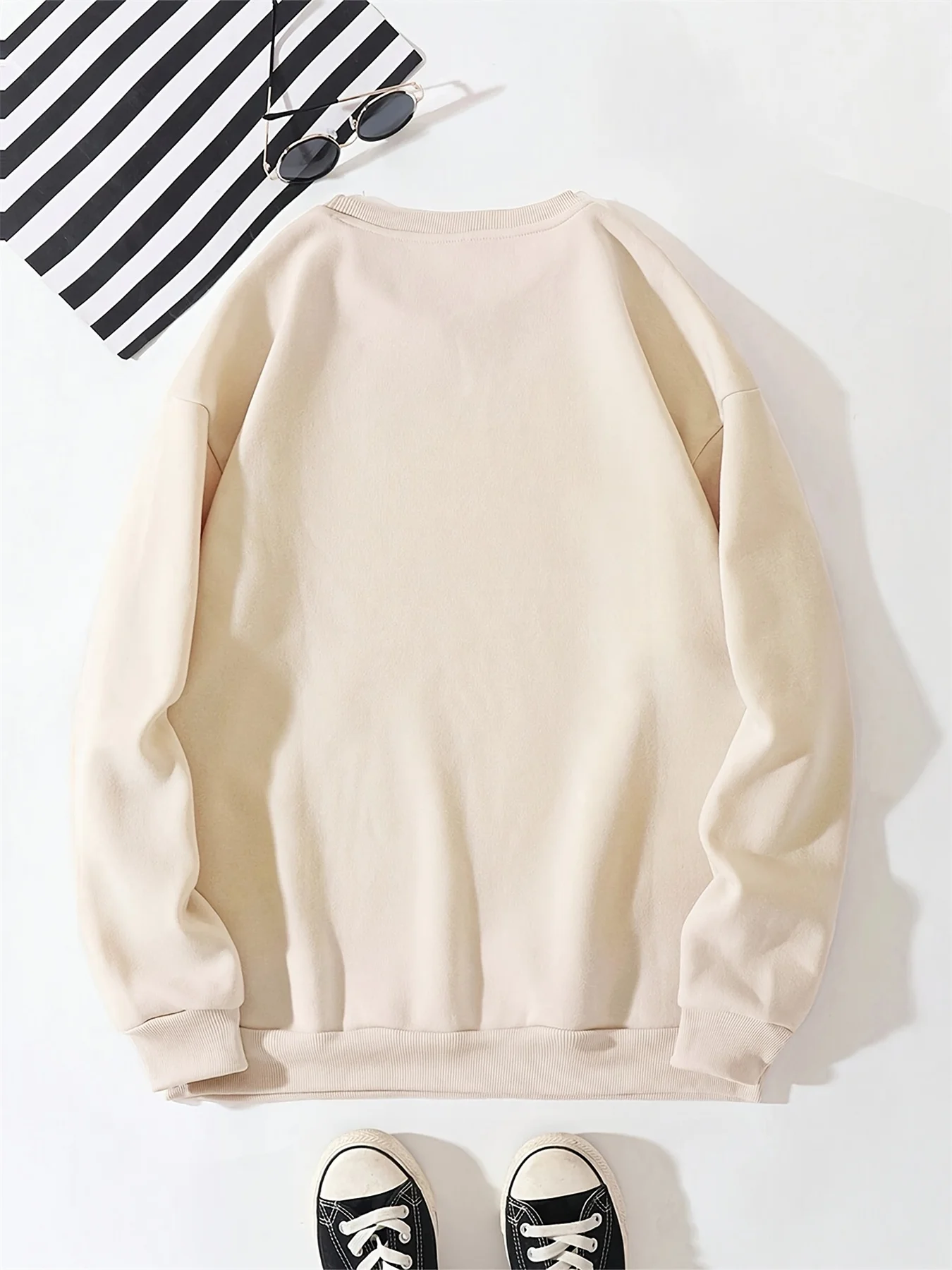 Men's Autumn and Winter Fashionable Casual Loose California Los Angeles Letter Printed Long Sleeved Round Neck Sweatshirt