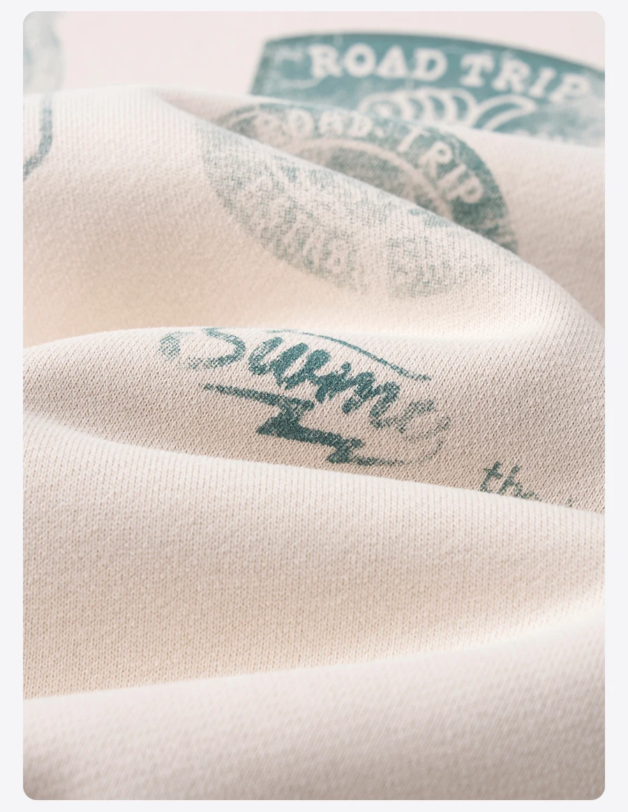 SIMWOOD 2026 Autumn Winter New 380gsm Warm Fleece Lining Fabric Washed Vintage Sweatshirts Men Retro Badge Print Pullovers