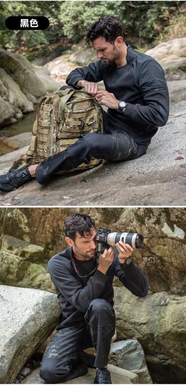 High Quality Men Tactical Jacket Sweatshirt Hoodie Military Fleece Pullover Warm Outdoor Tops Sport Hiking Autumn Winter Shirts