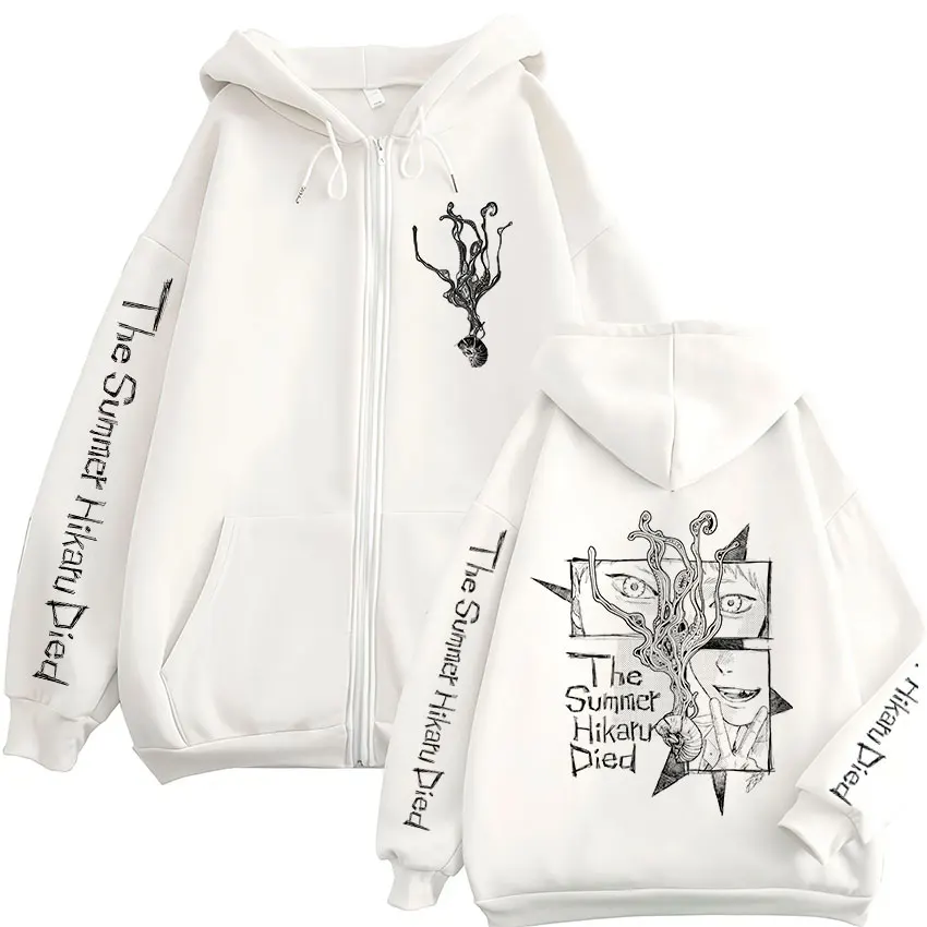 Animation Summer Light Death Yoshiki Light Zipper Hoodie Men and Women Fashion Zipper Hoodie Long Sleeve Hoodie Jacket Coat