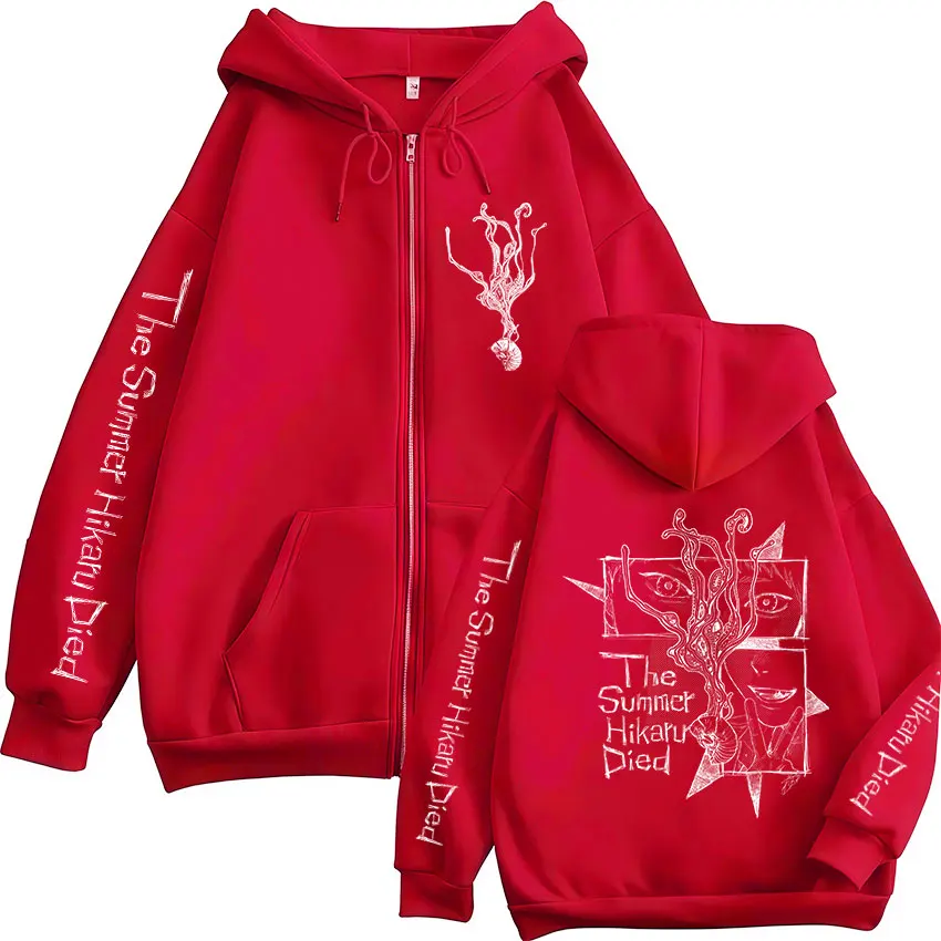 Animation Summer Light Death Yoshiki Light Zipper Hoodie Men and Women Fashion Zipper Hoodie Long Sleeve Hoodie Jacket Coat