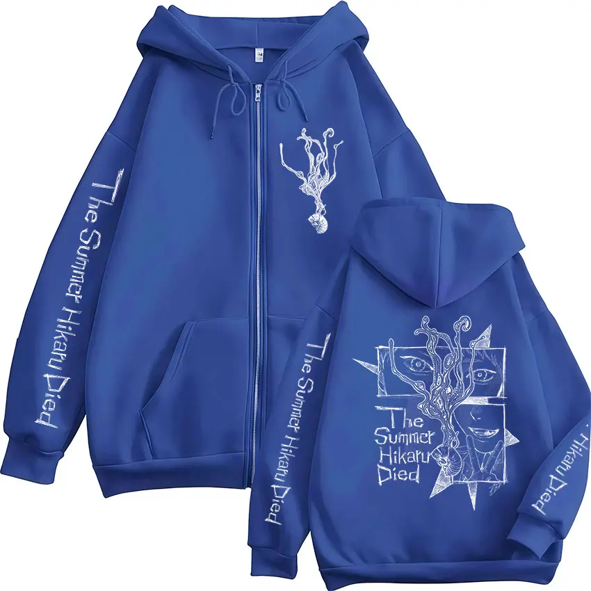 Animation Summer Light Death Yoshiki Light Zipper Hoodie Men and Women Fashion Zipper Hoodie Long Sleeve Hoodie Jacket Coat