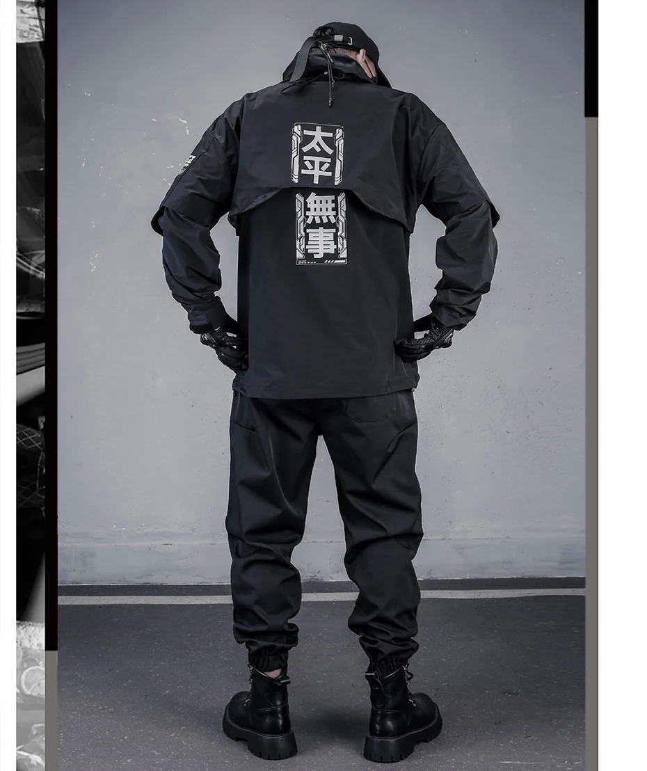 Teachewear Tactical Jackets Men Fashion Streetwear Jackets Hooded Windbreaker Hip Hop Harajuku Jackets