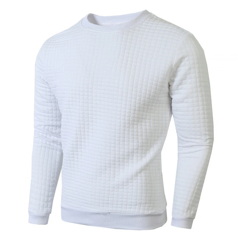 Autumn Men's Crewneck Sweatshirts Soild Color Fall Warm Sweaters Long Sleeve Casual Pullover Shirt Outdoor Lightweight Coats
