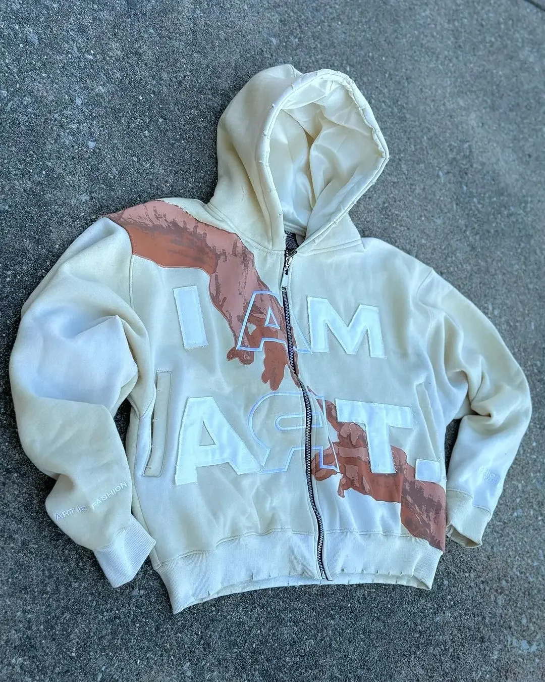 2024 American retro letter printed zipper hoodie hip hop trendy street 2K Harajuku men's punk casual colorful super sweatshirt