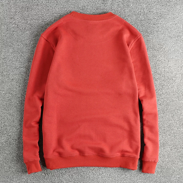Autumn New American Retro Long Sleeve O-neck Motorcycle Printed Sweatshirts Men's Fashion Washed Terry Pullover Casual Sportwear