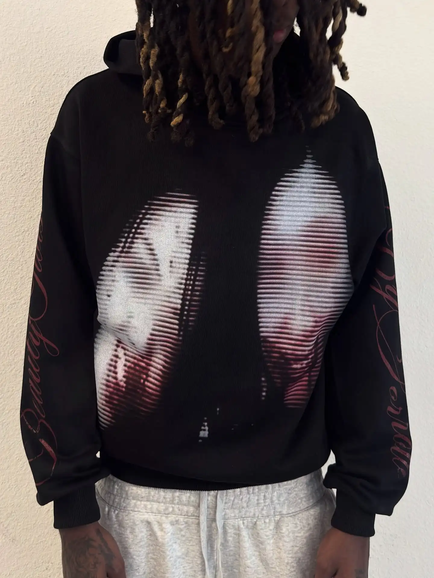 Harajuku Y2k Casual Uncanny Beauty Hoodies Women Grunge Streetwear Sweatshirt Tops Oversized Hoodie Goth Tracksuit Men Clothing