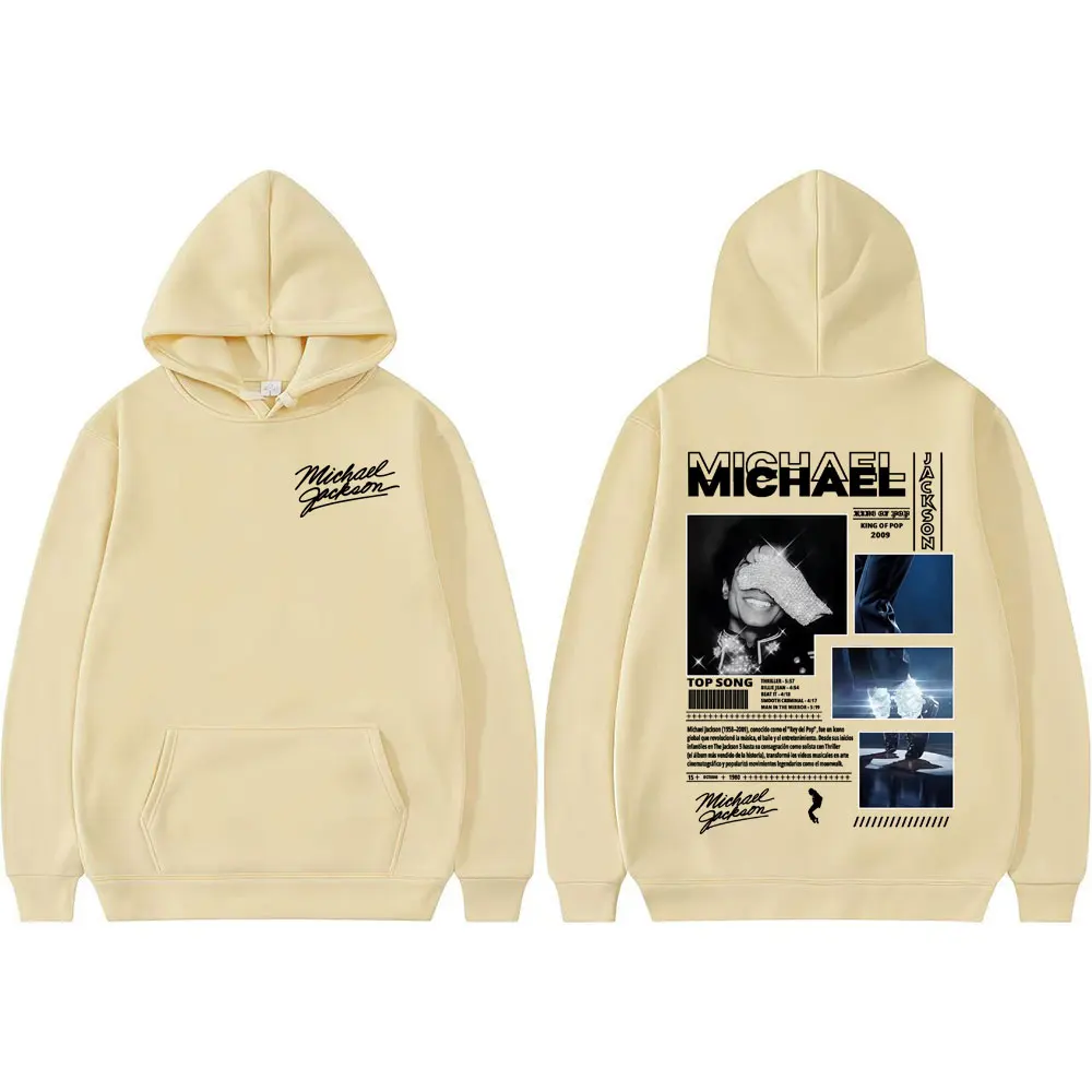 Michael Jackson King of Pop World Tour Hoodies Men Women Fashion Classic Oversized Hoodie High Quality Casual Fleece Sweatshirts