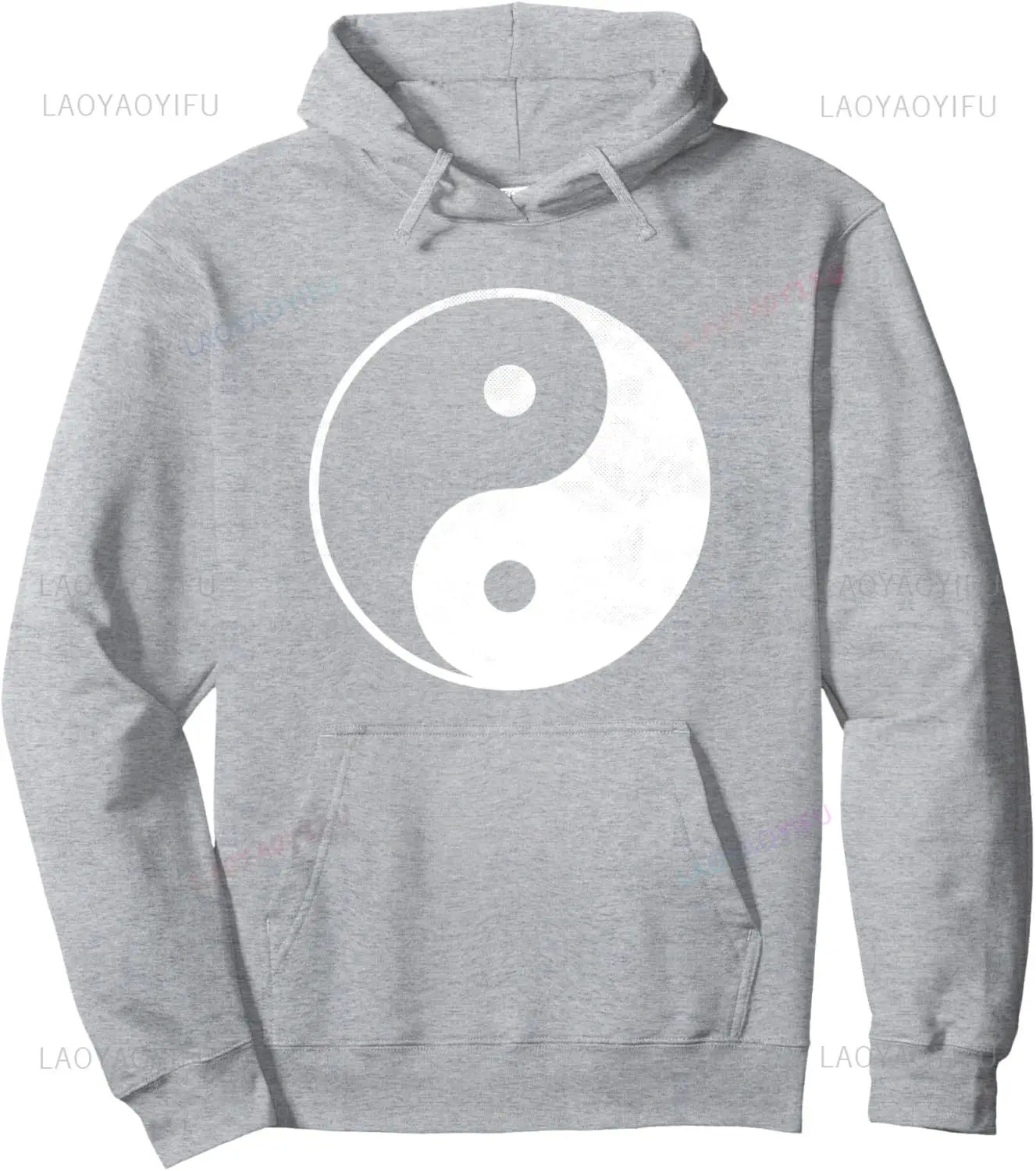 Yin Yang Spiritual Design Meditation Yoga Yinyang Distressed Pullover Hoodie Xwomen Mens Sweatshirt Customizable Hoodie