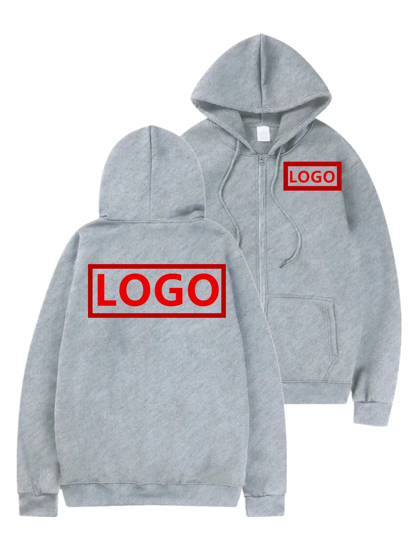 2025 New Fashion Your Own Design Brand Logo/Picture Personalized Custom Anywhere Men Women DIY Zipper cardigan hoodie