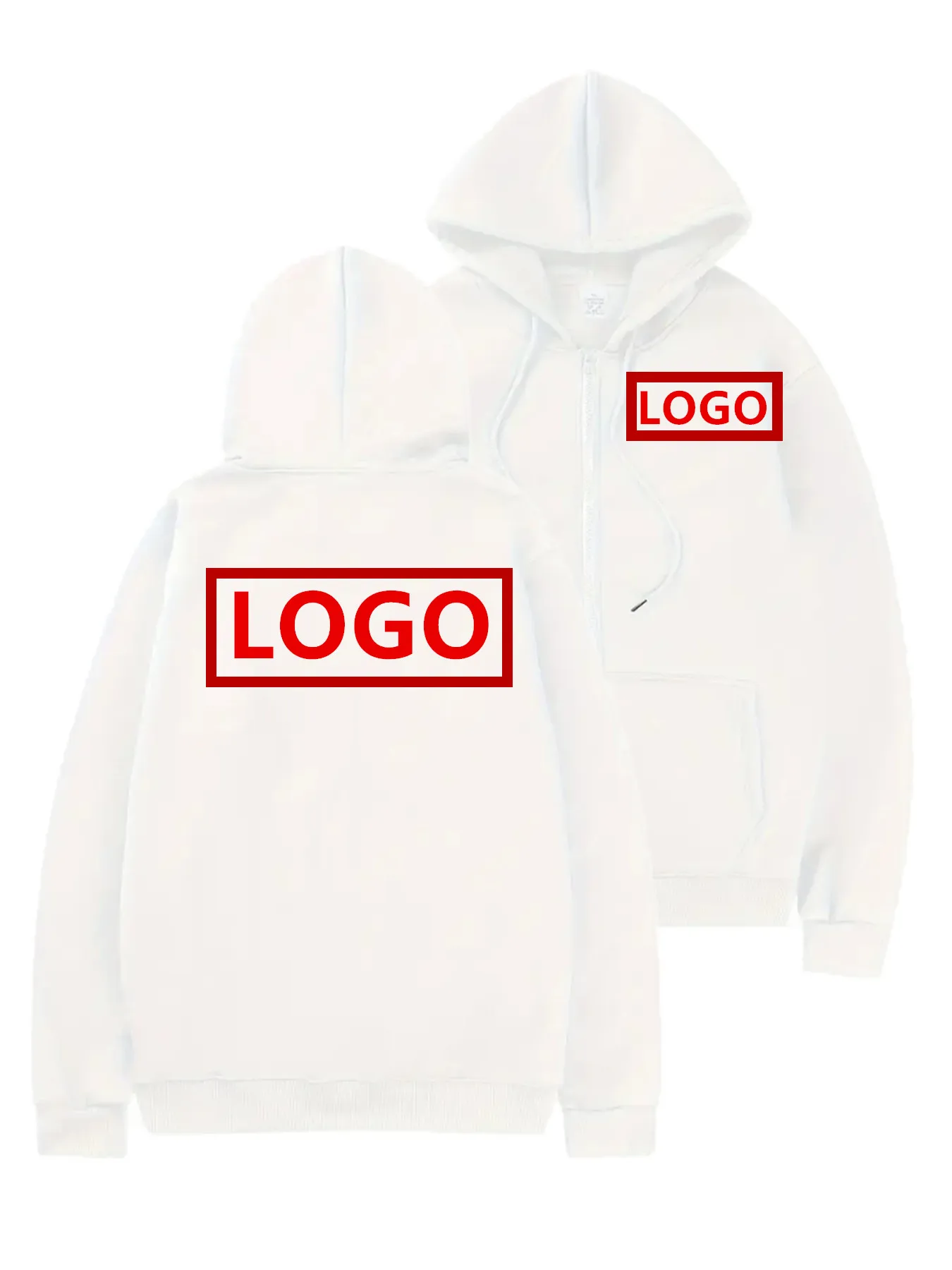 2025 New Fashion Your Own Design Brand Logo/Picture Personalized Custom Anywhere Men Women DIY Zipper cardigan hoodie
