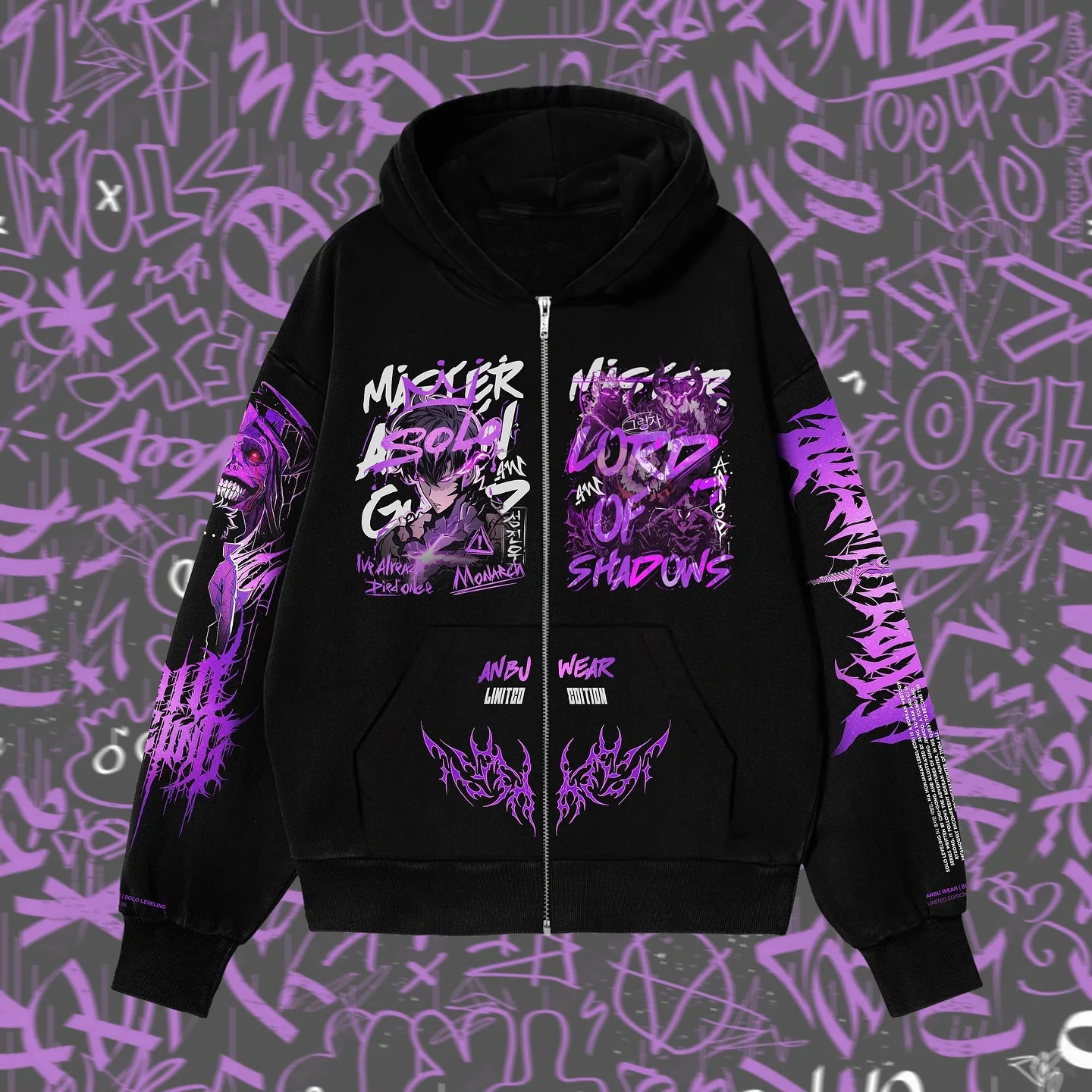 Solo Leveling Premium Print Hoodies Men Sweatshirt Y2k Top Streetwear Oversized Hoodie Harajuku Casual Tracksuit Men Clothing