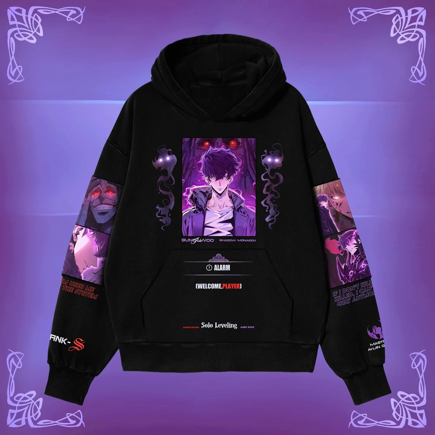 Solo Leveling Premium Print Hoodies Men Sweatshirt Y2k Top Streetwear Oversized Hoodie Harajuku Casual Tracksuit Men Clothing