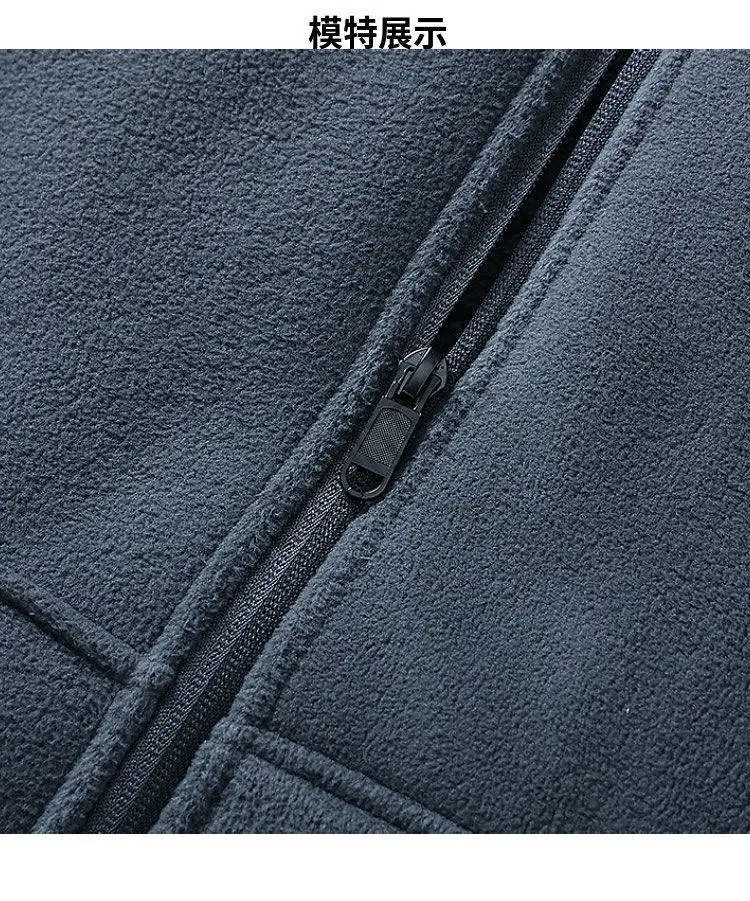 New Autumn Winter Men's Polar Fleece Jackets Casual Hooded Pocket Zipper Coats Cold-Proof Thickened Warm Hoodies Jackets for Men