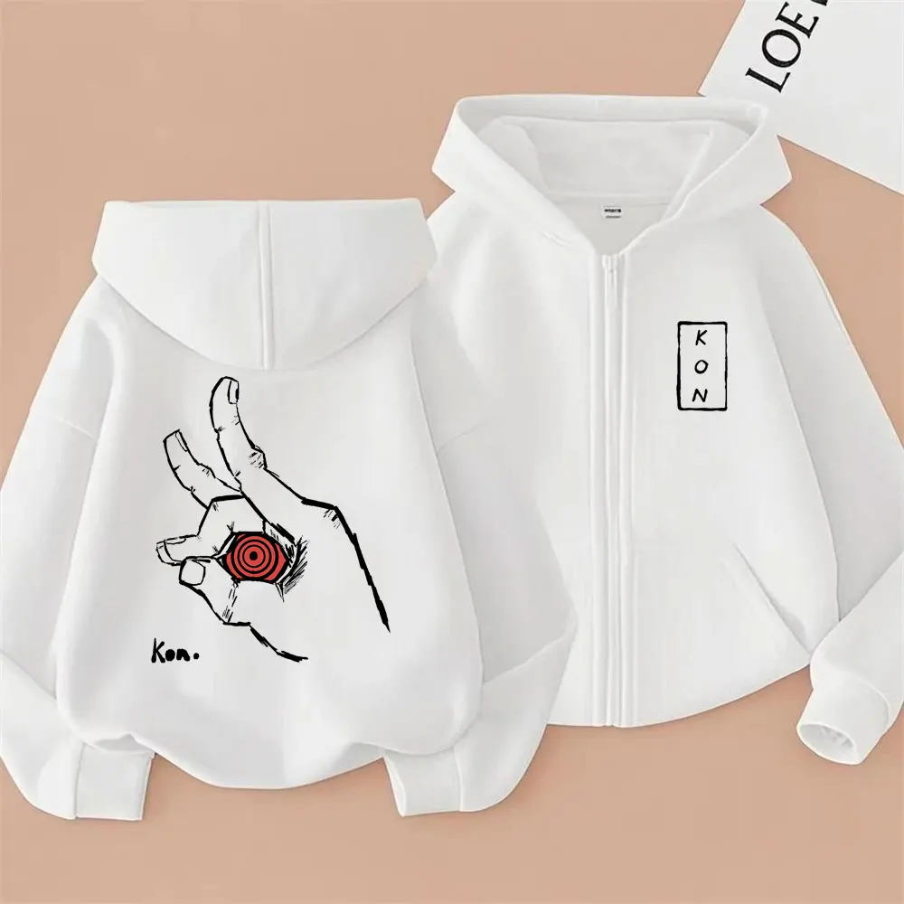 Anime Chainsaw Man Zipper Hoodie Hayakawa Aki Summon Fox Devil Kon Graphic Zip Up Jacket Men Women Manga Oversized Sweatshirt