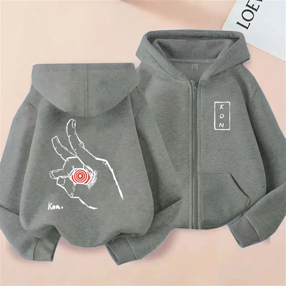 Anime Chainsaw Man Zipper Hoodie Hayakawa Aki Summon Fox Devil Kon Graphic Zip Up Jacket Men Women Manga Oversized Sweatshirt