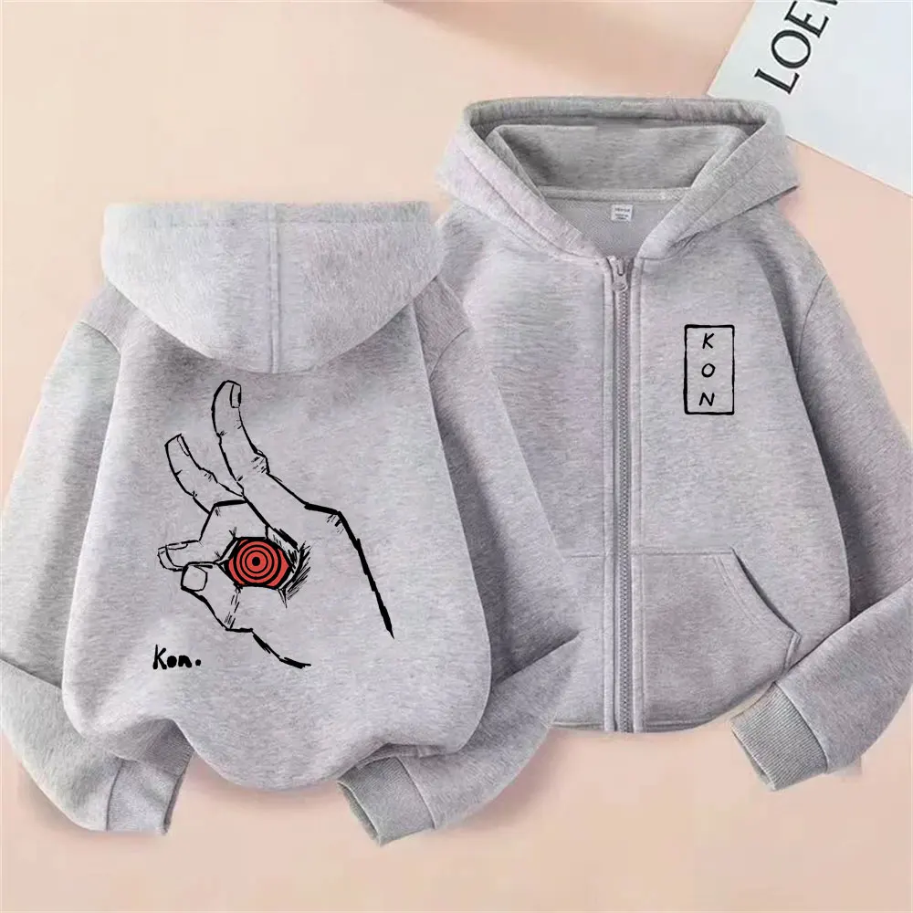 Anime Chainsaw Man Zipper Hoodie Hayakawa Aki Summon Fox Devil Kon Graphic Zip Up Jacket Men Women Manga Oversized Sweatshirt