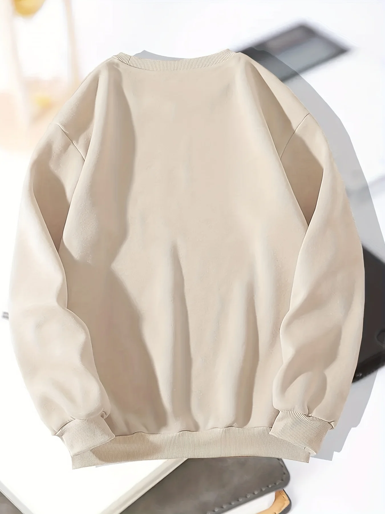 Men's Autumn and Winter Fashionable Casual Loose Fashion Letter Printed Long-Sleeved Round Neck Sweatshirt