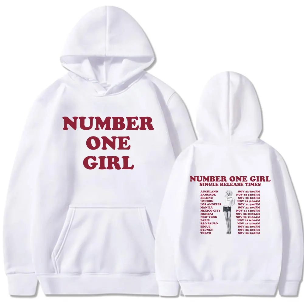 Rosé Number One Girl Album Hoodies Kpop Men Women Clothing Aesthetic Long Sleeve Sweatshirts Fleece Oversized Pullovers Y2K