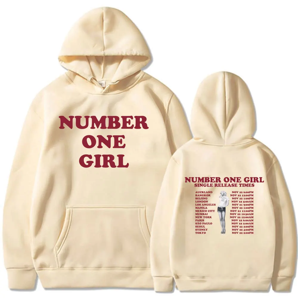 Rosé Number One Girl Album Hoodies Kpop Men Women Clothing Aesthetic Long Sleeve Sweatshirts Fleece Oversized Pullovers Y2K