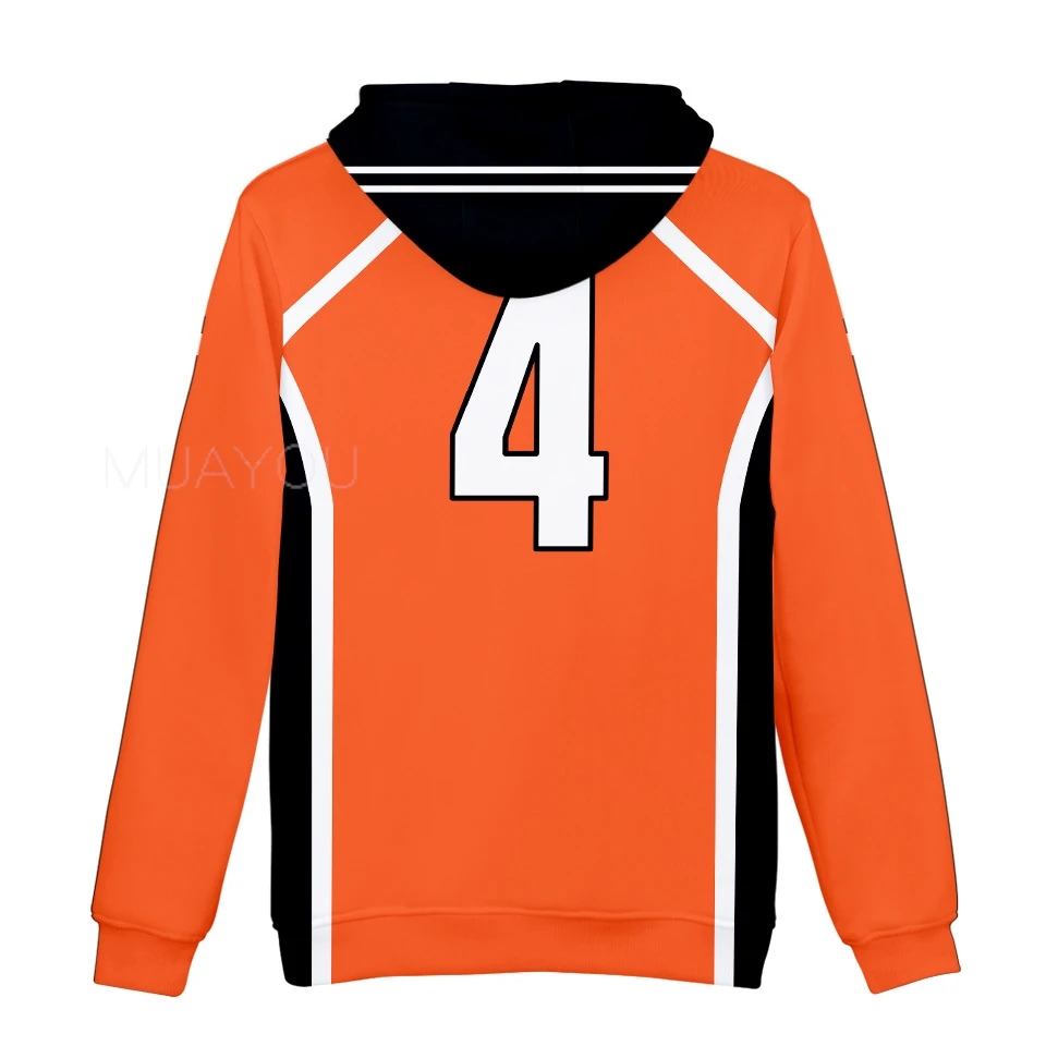 Haikyuu Hoodie 10 Hinata Shoyo/9 Kageyama Tobio Volleyball uniform 3D Karasuno High School Anime Hoodie Casual Kids Sweatshirt