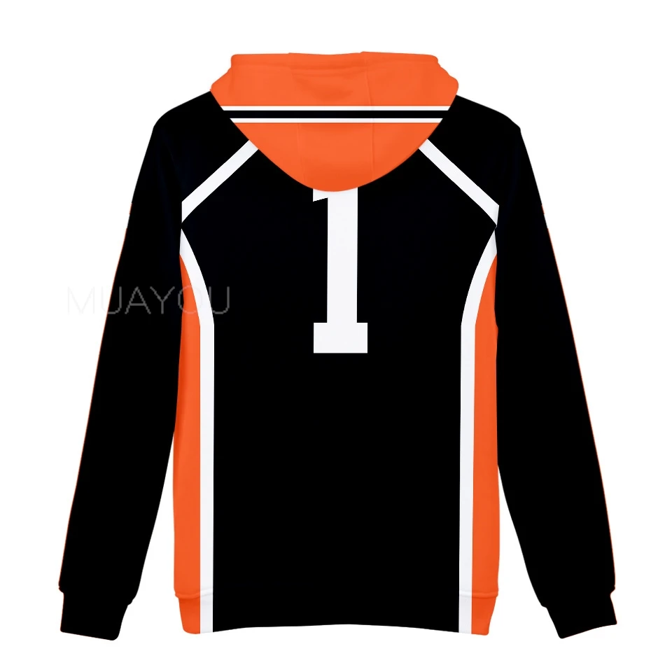 Haikyuu Hoodie 10 Hinata Shoyo/9 Kageyama Tobio Volleyball uniform 3D Karasuno High School Anime Hoodie Casual Kids Sweatshirt