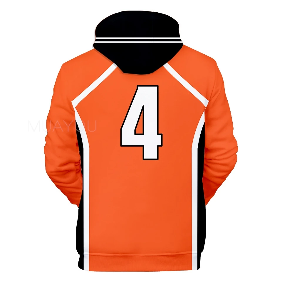 Haikyuu Hoodie 10 Hinata Shoyo/9 Kageyama Tobio Volleyball uniform 3D Karasuno High School Anime Hoodie Casual Kids Sweatshirt