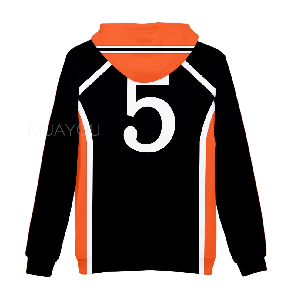 Haikyuu Hoodie 10 Hinata Shoyo/9 Kageyama Tobio Volleyball uniform 3D Karasuno High School Anime Hoodie Casual Kids Sweatshirt